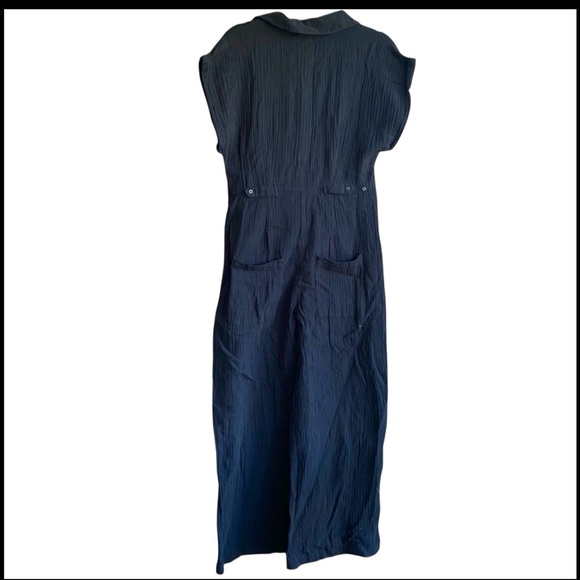 L*Space Classic Black Stacie Gauze Wide Leg Jumpsuit Coastal Coverup - Picture 6 of 8